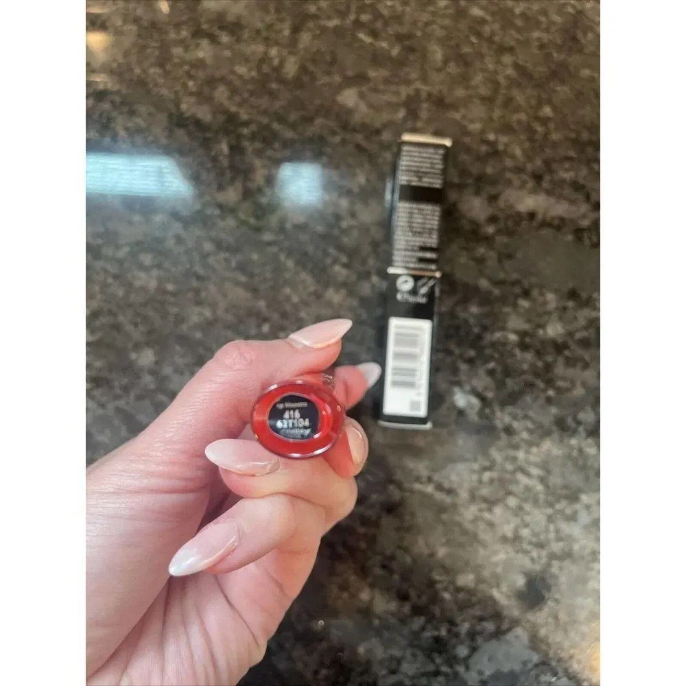 Giorgio Armani Red Lipstick Lip Maestro 416 Scarletto Liquid Velvet Lipstick